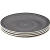 Gifi Vaisselle Et Accessoires De Table^Assiette plate gris effet spirale x4