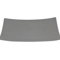 Gifi Vaisselle Et Accessoires De Table^Assiette plate grise recourbée