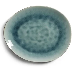 Gifi Vaisselle Et Accessoires De Table^Assiette plate grès effet artisanal 28,5x24cm