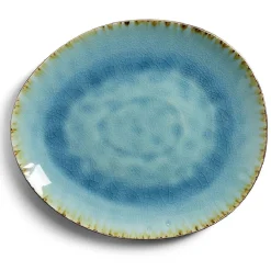 Gifi Vaisselle Et Accessoires De Table^Assiette plate grès effet artisanal 28,5x24cm