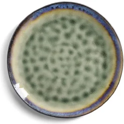 Gifi Vaisselle Et Accessoires De Table^Assiette plate grès vert Ø27,5cm