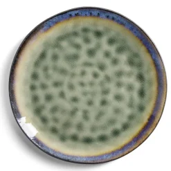 Gifi Vaisselle Et Accessoires De Table^Assiette plate grès vert Ø27,5cm