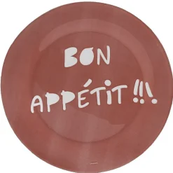 Gifi Vaisselle Et Accessoires De Table^Assiette plate Luminarc rouge design Bon appétit