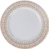 Gifi Vaisselle Et Accessoires De Table^Assiette plate Luminarc ronde triangles rose gris jaune