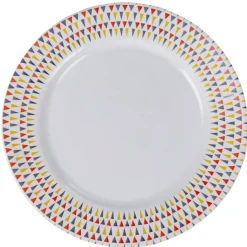 Gifi Vaisselle Et Accessoires De Table^Assiette plate Luminarc ronde triangles rose gris jaune