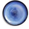 Gifi Vaisselle Et Accessoires De Table^Assiette plate Meteor porcelaine noire et bleue Ø27cm