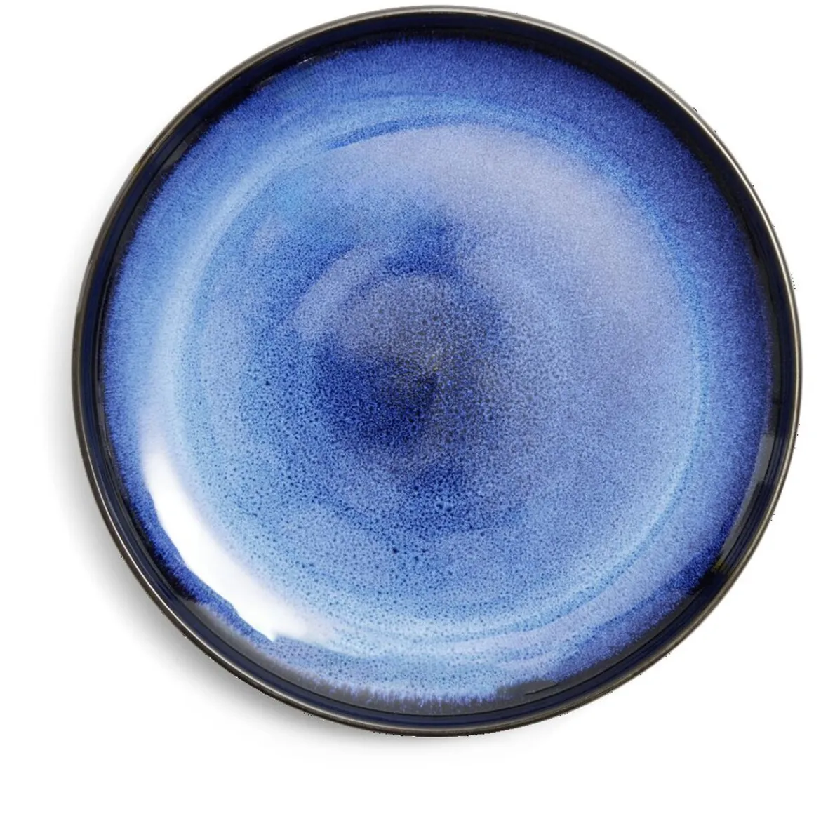 Gifi Vaisselle Et Accessoires De Table^Assiette plate Meteor porcelaine noire et bleue Ø27cm