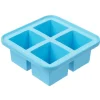 Gifi Conservation Alimentaire^Bac à glaçon XXL en silicone 4 compartiments blanc/bleu