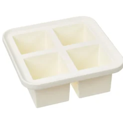 Gifi Conservation Alimentaire^Bac à glaçon XXL en silicone 4 compartiments blanc/bleu