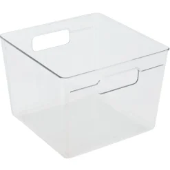 Gifi Rangement De Cuisine^Bac de rangement carré transparent pour frigo 5,5L