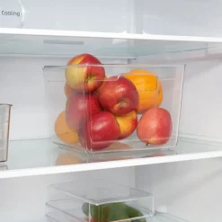 Gifi Rangement De Cuisine^Bac de rangement carré transparent pour frigo 5,5L