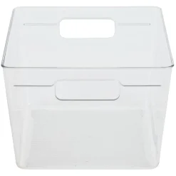 Gifi Rangement De Cuisine^Bac de rangement carré transparent pour frigo 5,5L