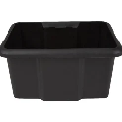 Best Bac de rangement en plastique 15L uni noir x5 Rangement