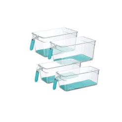 Gifi Rangement De Cuisine^Bac de rangement pour frigo avec poignée x4