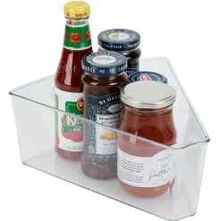 Gifi Rangement De Cuisine^Bac de rangement triangulaire transparent pour frigo 3L