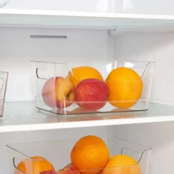 Gifi Rangement De Cuisine^Bac rangement frigo 3,5L plastique transparent 22,4x17,3xH10cm