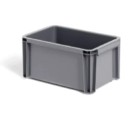 Bac renforcé rangement plastique gris 5L Rangement