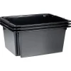 Best Bac superposable 22L noir x3 - 43x34xH18,5 cm Rangement