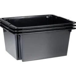 Best Bac superposable 22L noir x3 - 43x34xH18,5 cm Rangement