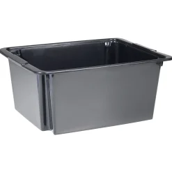 Best Bac superposable 22L noir x3 - 43x34xH18,5 cm Rangement