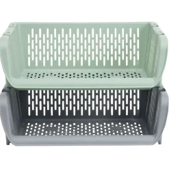 Bac superposable large en plastique 39x30,5xH13cm Rangement