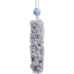 Balai avec plumeau intégré au manche gris et bleu Nettoyage Et Entretien