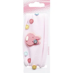 Bandeau ecusson lapin rose polyester^Gifi Discount