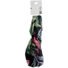 Bandeau torsadé noir motif tropical vert et rose^Gifi Outlet