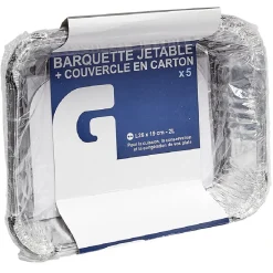Gifi Conservation Alimentaire^Barquette en aluminium 2L par 5