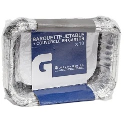 Gifi Conservation Alimentaire^Barquette en aluminium 0,5L par 10