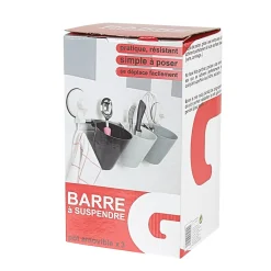 Gifi Rangement De Cuisine^Barre à suspendre et 3 pots amovibles
