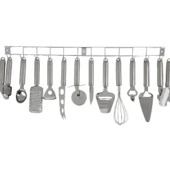 Gifi Rangement De Cuisine^Barre avec 12 ustensiles de cuisine à suspendre