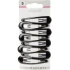 Barrette clic clac métal noir brillant x6^Gifi Hot