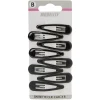 Barrette clic clac métal noir x8^Gifi New