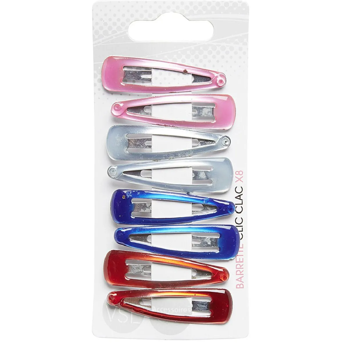 Barrette clic clac multicolore x8^Gifi Best