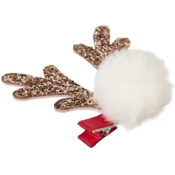 Barrette Noël design renne pompon blanc et doré^Gifi Best