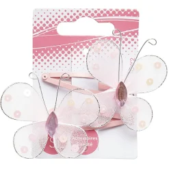 Barrette rose avec papillon x 2^Gifi Hot