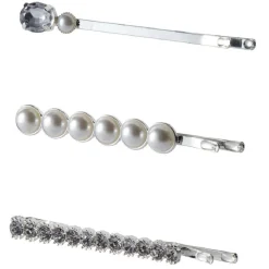 Barrette strass gris argenté x3^Gifi Best