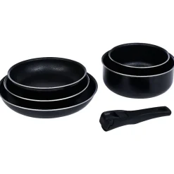 Gifi Cuisson^Batterie de cuisine 6 pièces aluminium noir