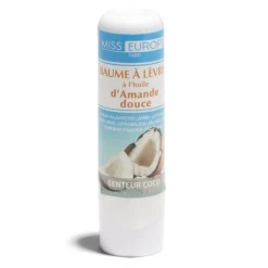 Baume à lèvres à l'huile d'amande douce senteur coco transparent^Gifi New