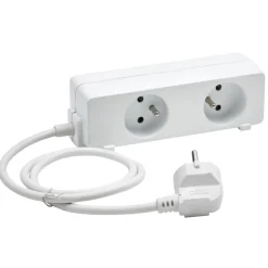 Bloc multiprise 2 faces 5 prises blanc^Gifi