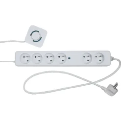 Bloc multiprise 6 prises interrupteur déporté pour 4 prises^Gifi New