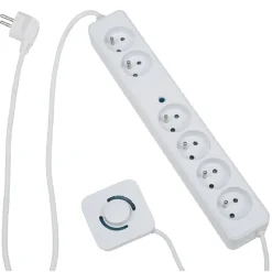 Bloc multiprise 6 prises interrupteur déporté pour 4 prises^Gifi New