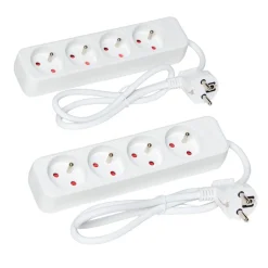 Bloc multiprise blanc 4 prises x2^Gifi Sale