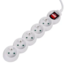Bloc multiprise blanc interrupteur 5 prises^Gifi Sale