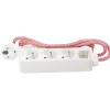 Bloc multiprise textile 3x16A rouge/blanc 1,5m^Gifi Discount
