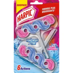 Best Bloc WC Harpic fraîcheur active fleurs tropicales x2 Nettoyage Et Entretien