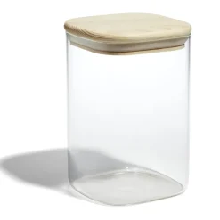 Gifi Conservation Alimentaire^Bocal de conservation 1L en verre avec couvercle en bois