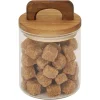 Gifi Conservation Alimentaire^Bocal de conservation 500ml en verre avec couvercle en bois Ø9,5xH10cm