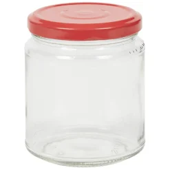 Gifi Conservation Alimentaire^Bocal en verre transparent avec couvercle rouge 300 ml x6
